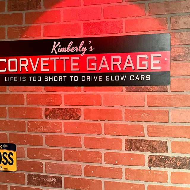 Corvette Garage Name Sign