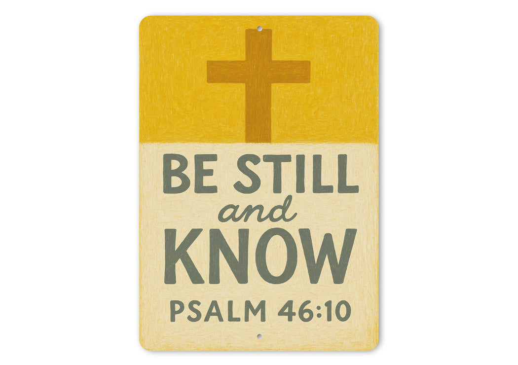 Aluminum Bible Verse Sign Be Still And Know Psalm 46:10 Metal Wall ...