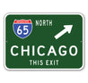 Interstate Exit City Limit Sign