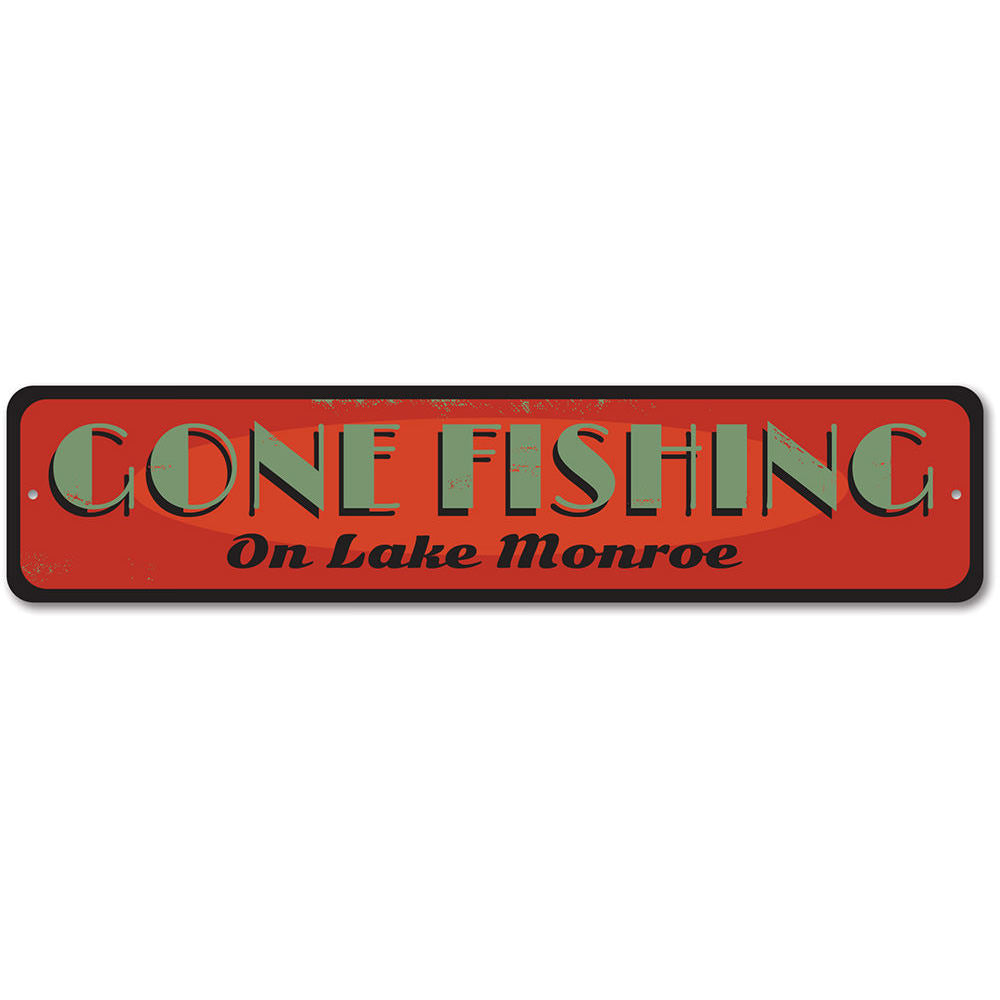 Old Gone Fishing Sign