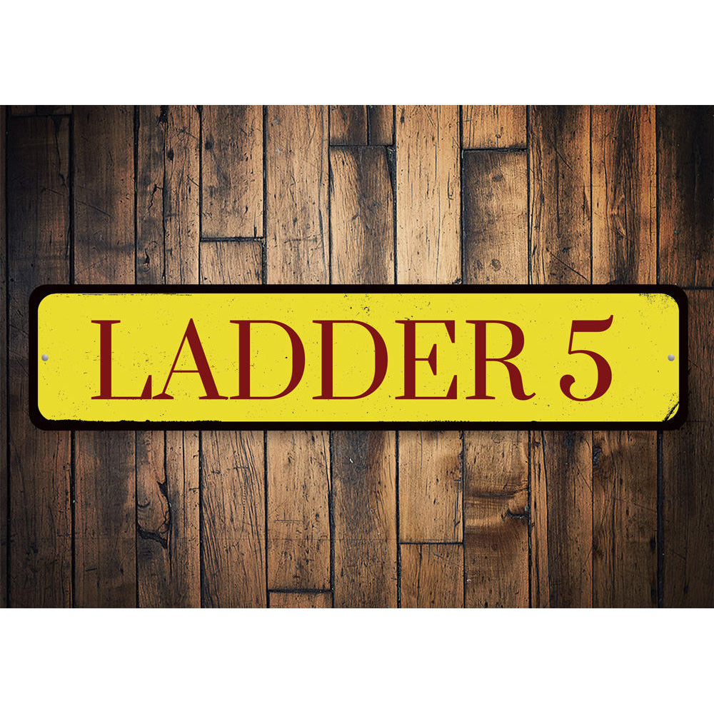 Ladder Number Sign Aluminum Sign
