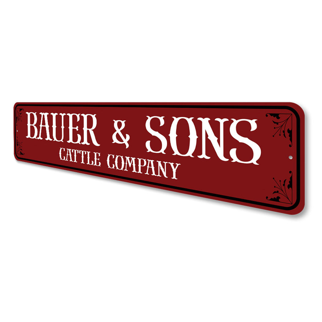 Custom Cattle Company Sign