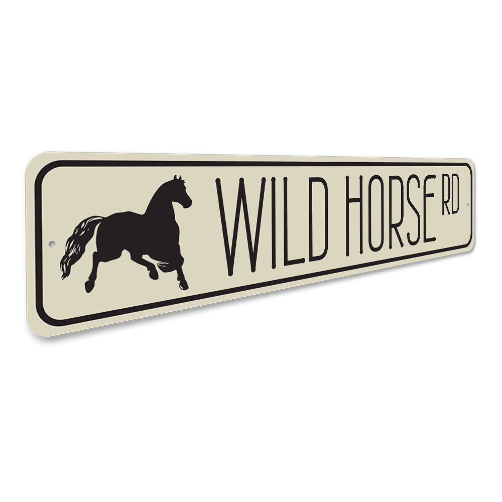 Wild Horse Road Sign Aluminum Sign