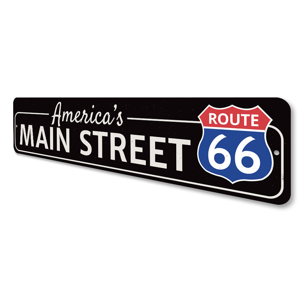 America's Main Street Route 66 Sign Aluminum Sign
