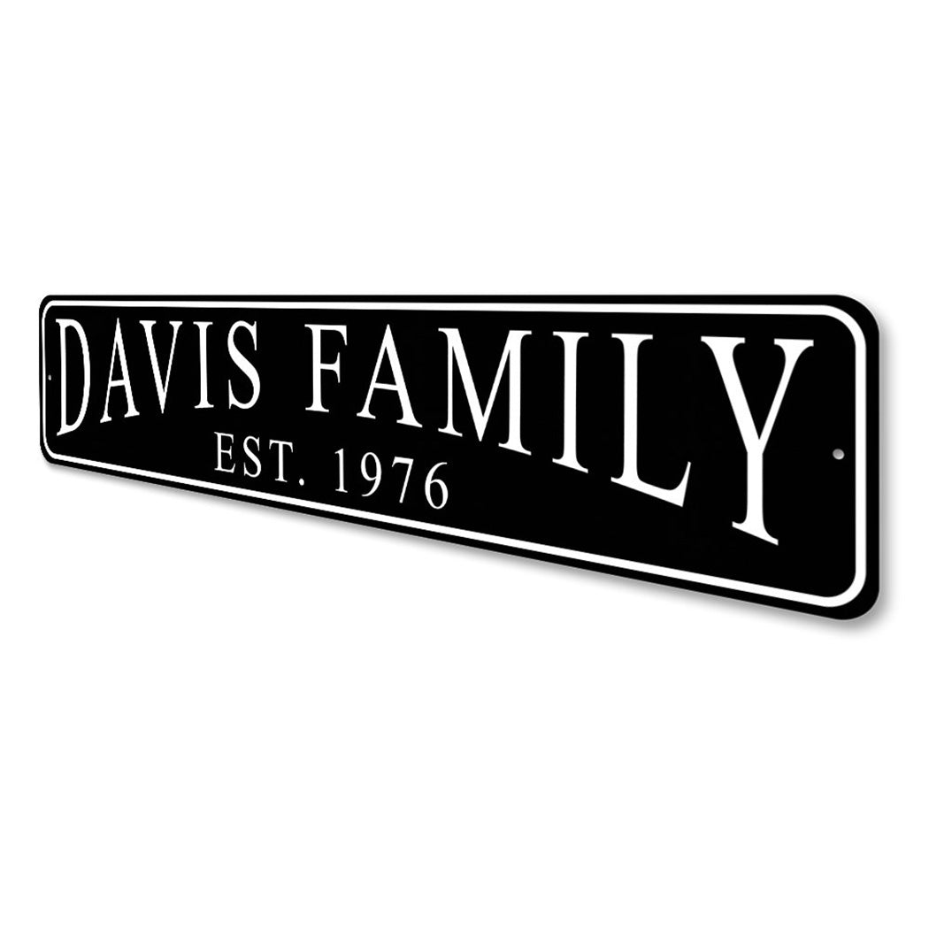 Arched Family Name And Est Year Sign