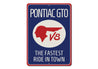 Pontiac GTO Sign