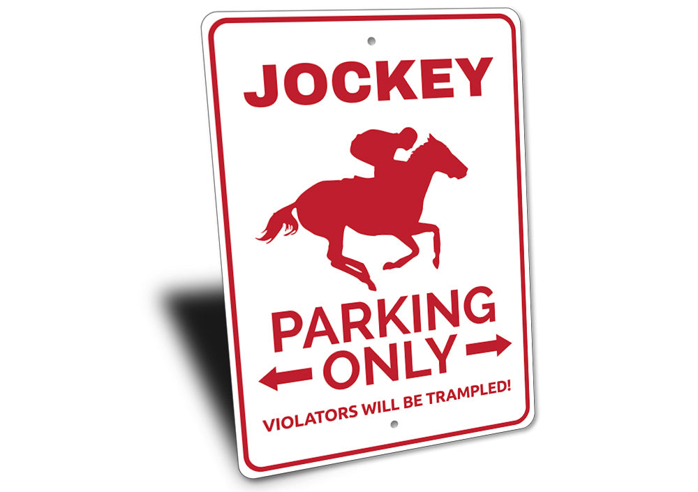 Jockey Parking Sign