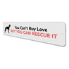 Rescue Dog Sign Aluminum Sign