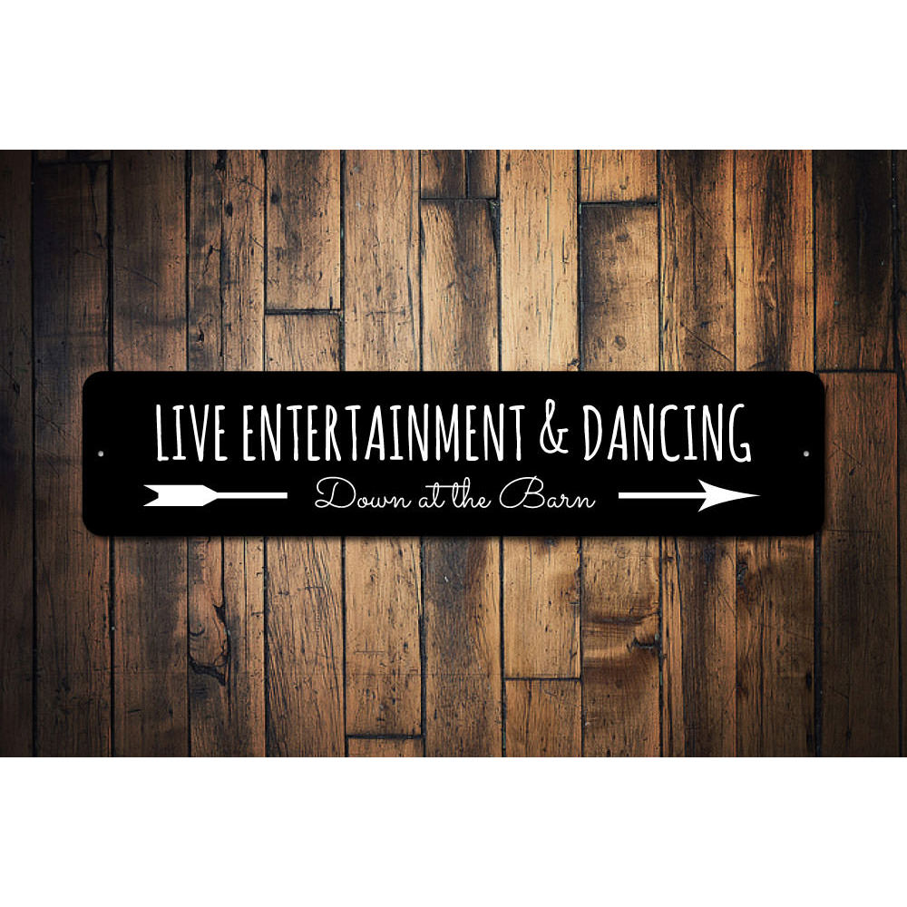 Live Entertainment Sign Aluminum Sign