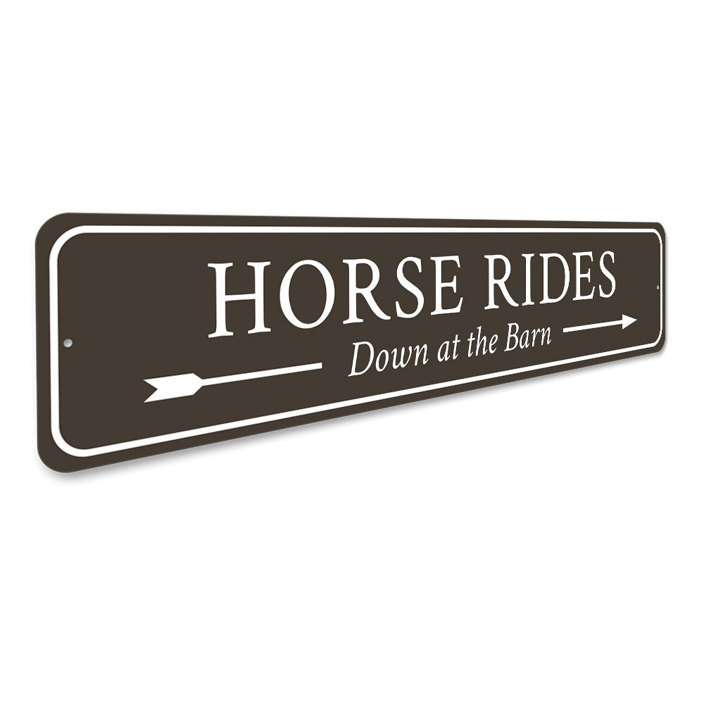 Horse Rides Sign Aluminum Sign