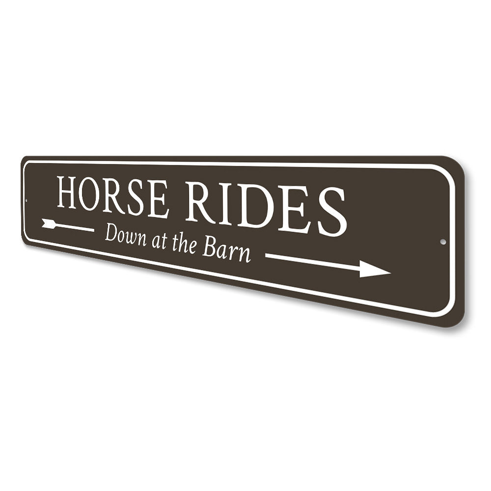 Horse Rides Sign Aluminum Sign