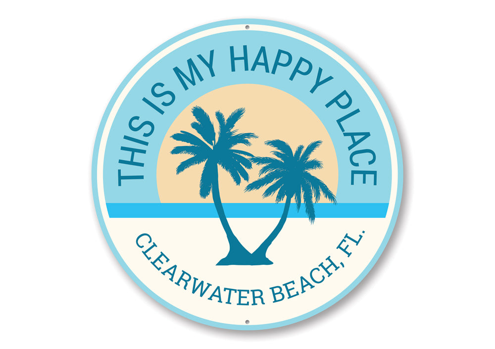 My Happy Place Beach Sign