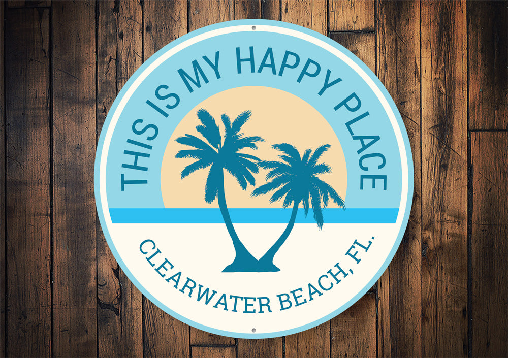 My Happy Place Beach Sign