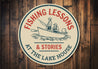 Fishing Lessons Sign