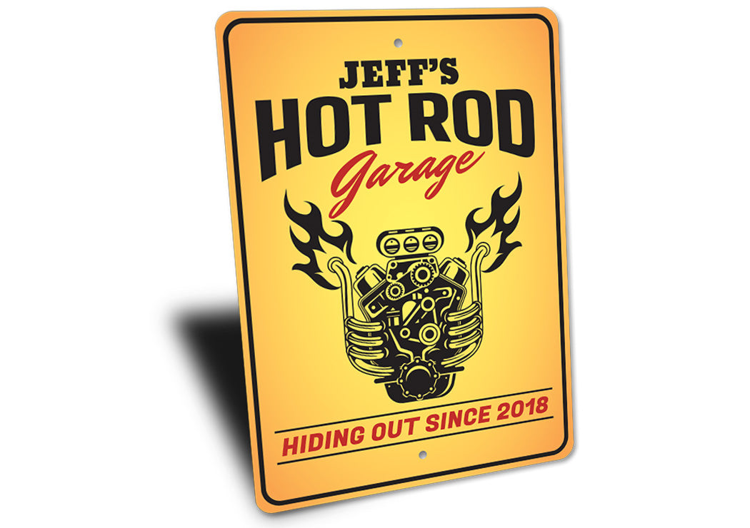 Hot Rod Garage Established Date Sign