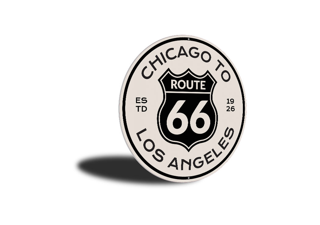 Route 66 Chicago to Los Angeles Novelty Sign