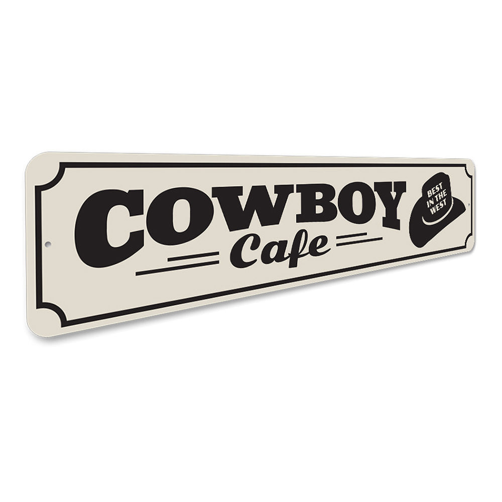 Cowboy Cafe, Wild West Theme, Cowboy Gift Idea Aluminum Sign