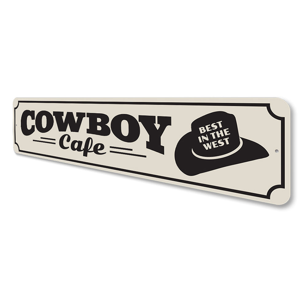Cowboy Cafe, Wild West Theme, Cowboy Gift Idea Aluminum Sign