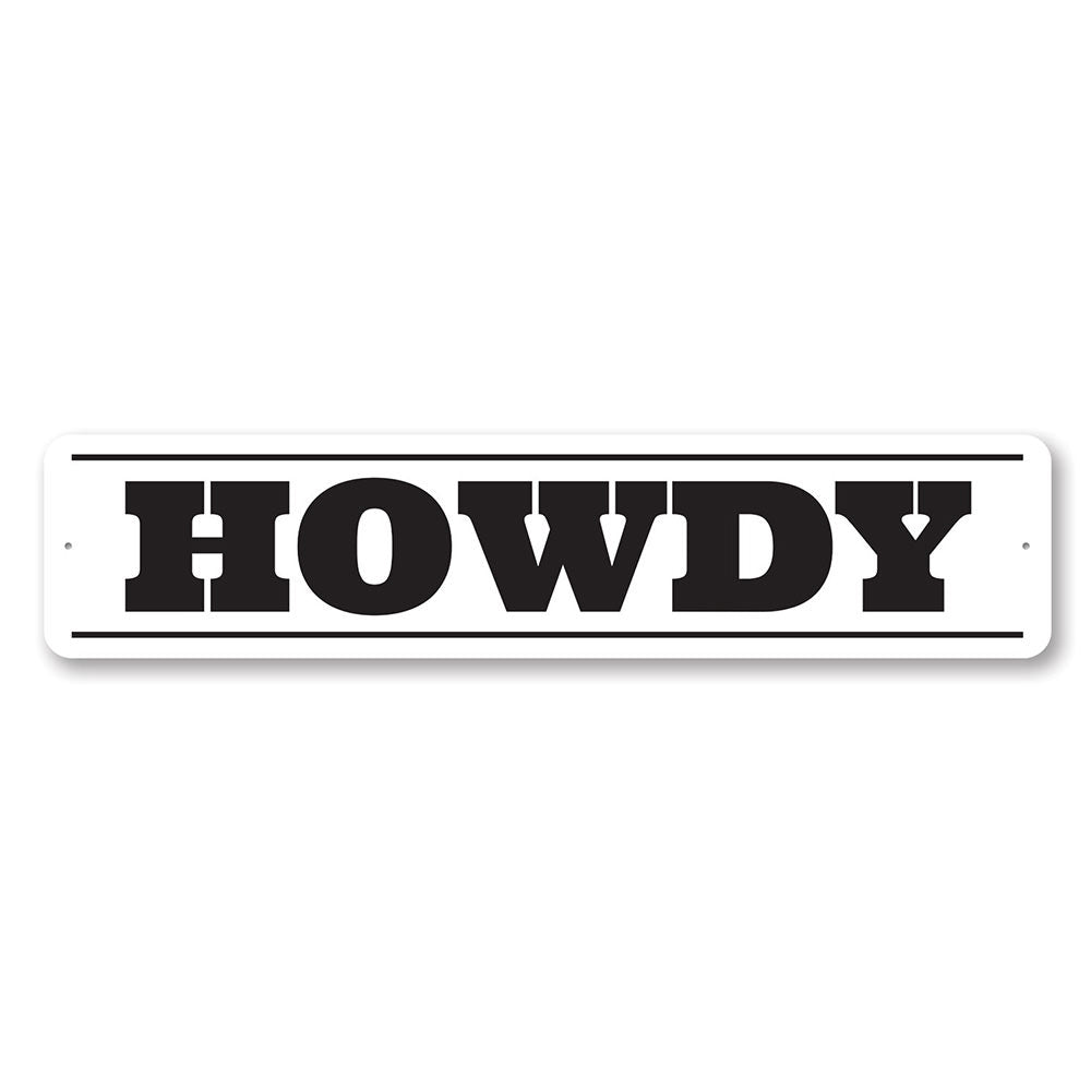 Howdy Barn Decorative Welcome Sign, Horse Rider Gift Aluminum Sign