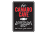 Camaro Man Cave Sign