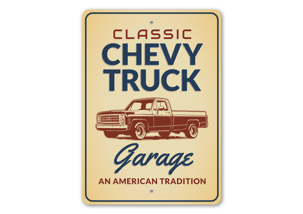 Classic Chevy Truck Sign