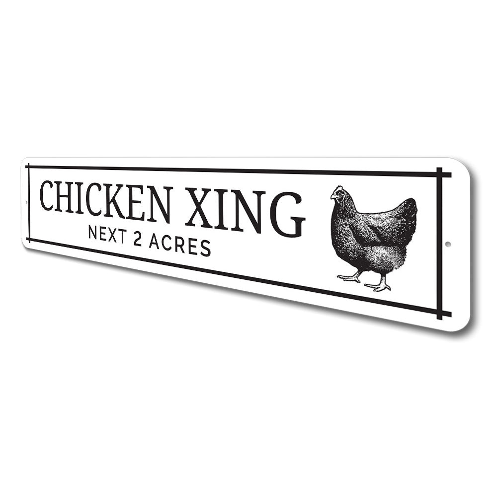 Chicken Crossing Sign, Barn Sign, Farm Sign, Farmer Gift Aluminum Sign