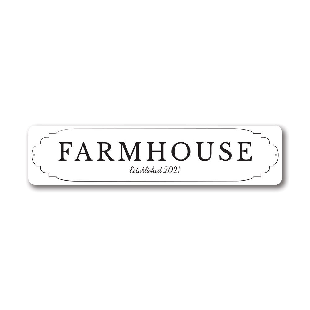Farmhouse Established Sign, Farm Kitchen Aluminum Sign
