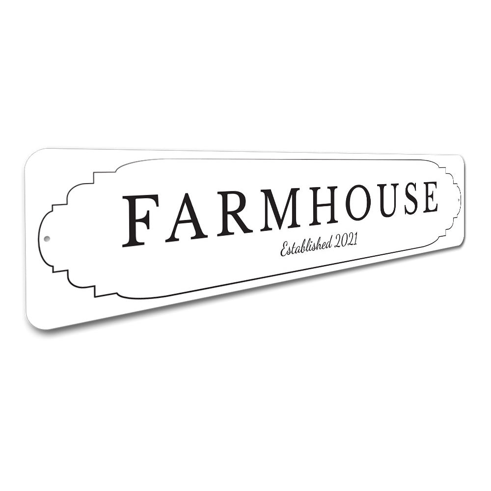 Farmhouse Established Sign, Farm Kitchen Aluminum Sign
