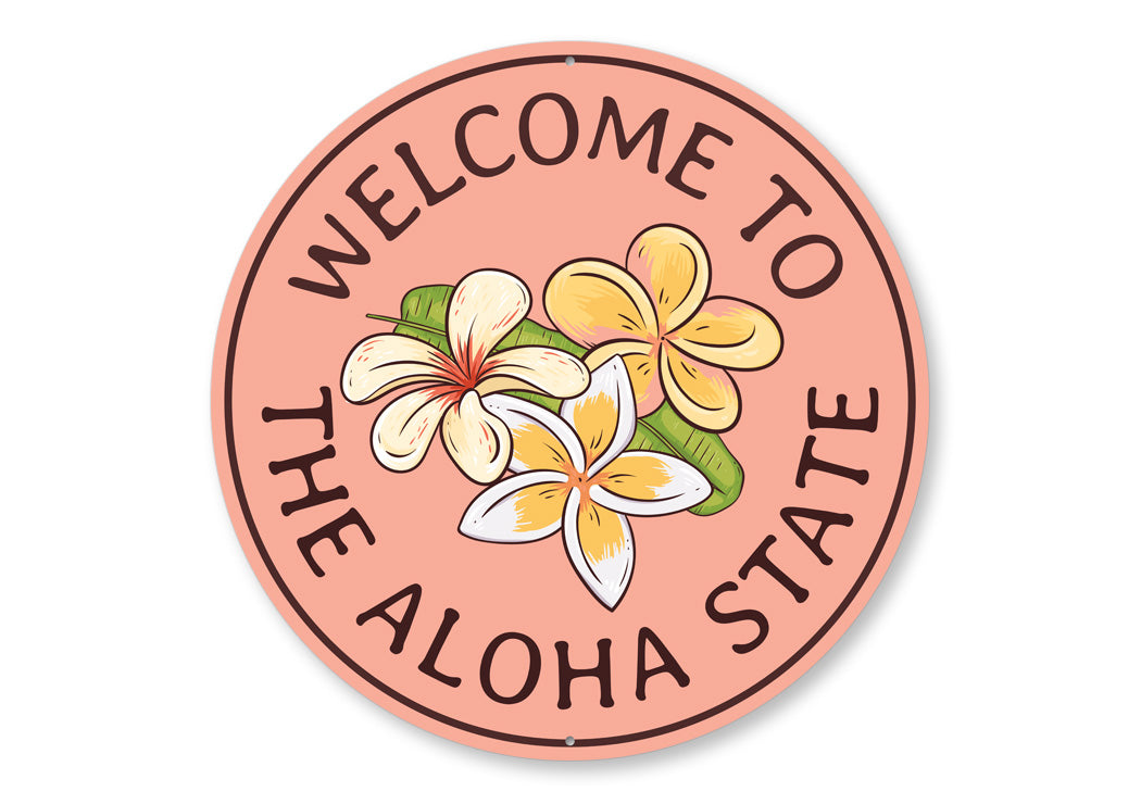 Aluminum Hawaiian Signs Aloha State Sign Novelty Metal Signage for
