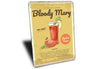 Bloody Mary Signature Drink Metal Sign