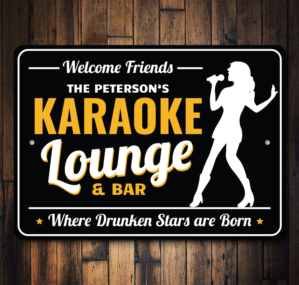 Custom Karaoke Lounge Bar Where Stars Are Born Sign