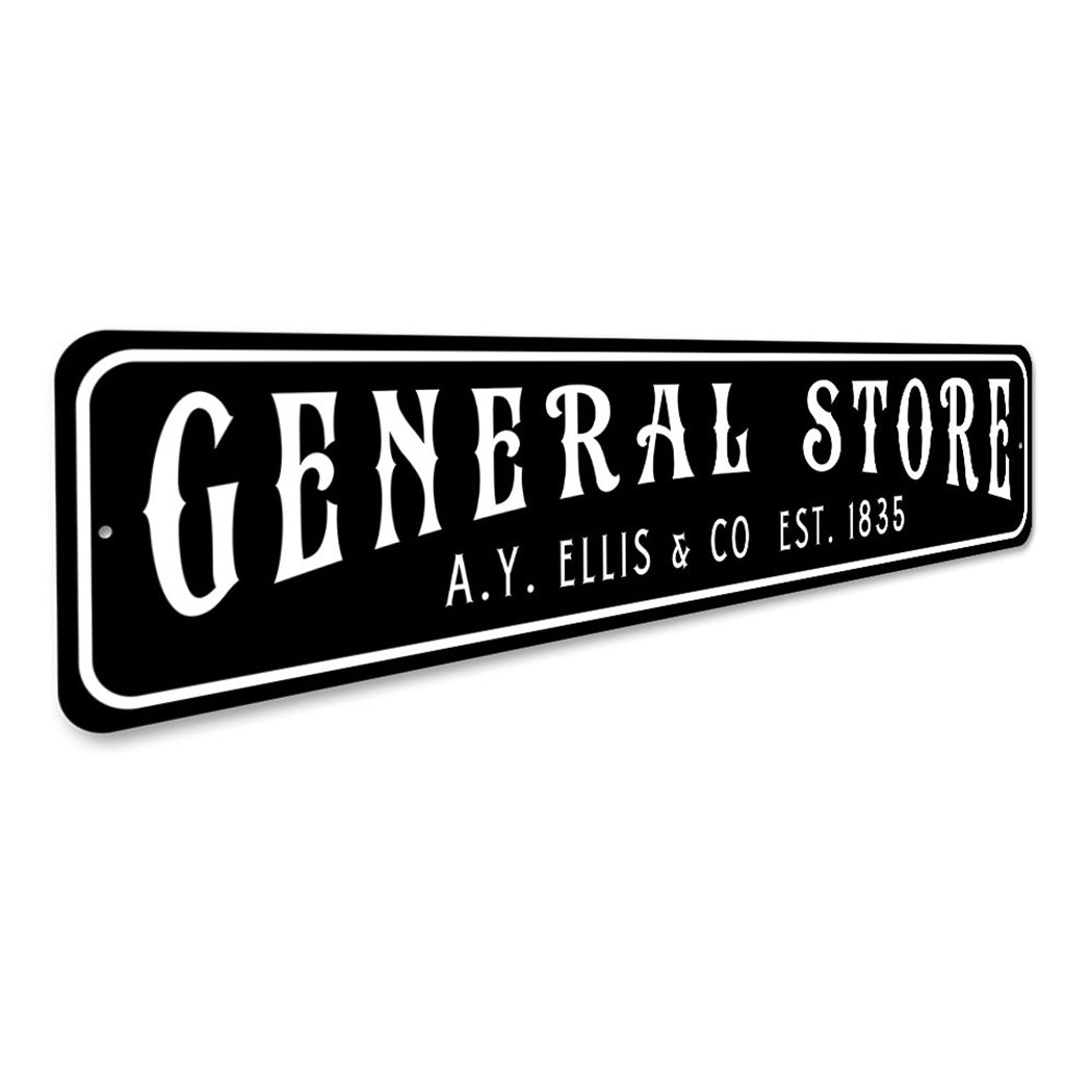 General Store Personalized Established Year Sign