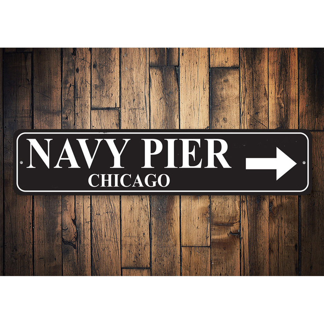 Navy Pier Chicago Arrow Sign