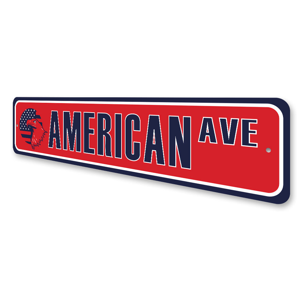 American Avenue, Patriotic Sign, USA Sign