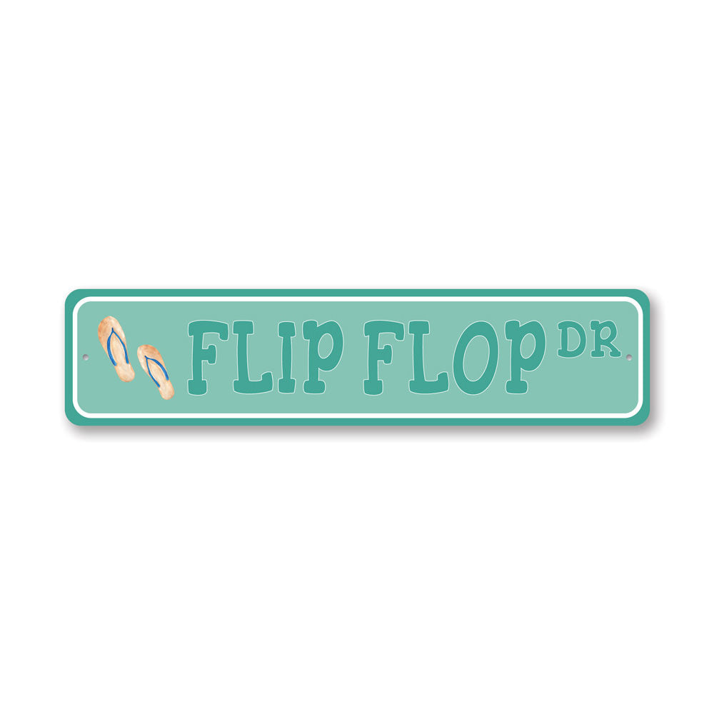 Flip Flop Drive, Beach Sign, Beach House Decor