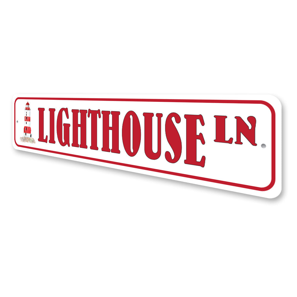 Lighthouse Lane, Beach House Decor, Beach Coastal Sign