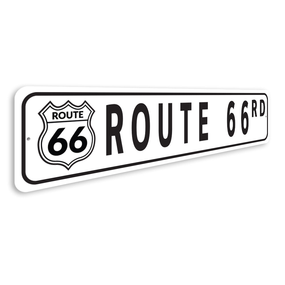 Route 66 Road Destination Sign, Historical Road Sign