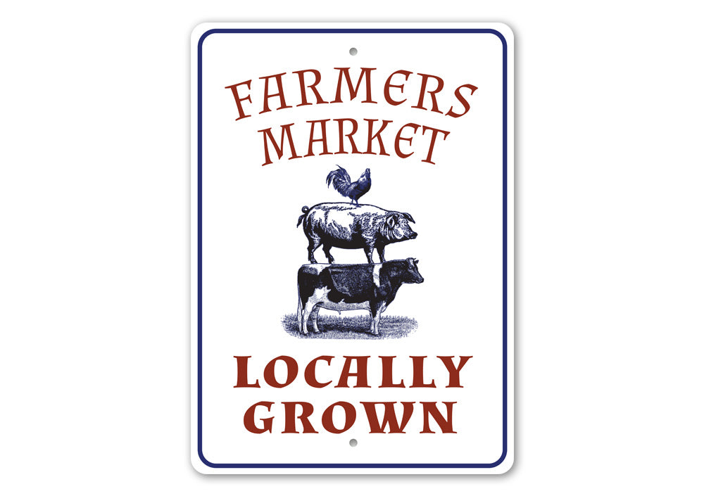 Locally Grown Farmer's Market Sign