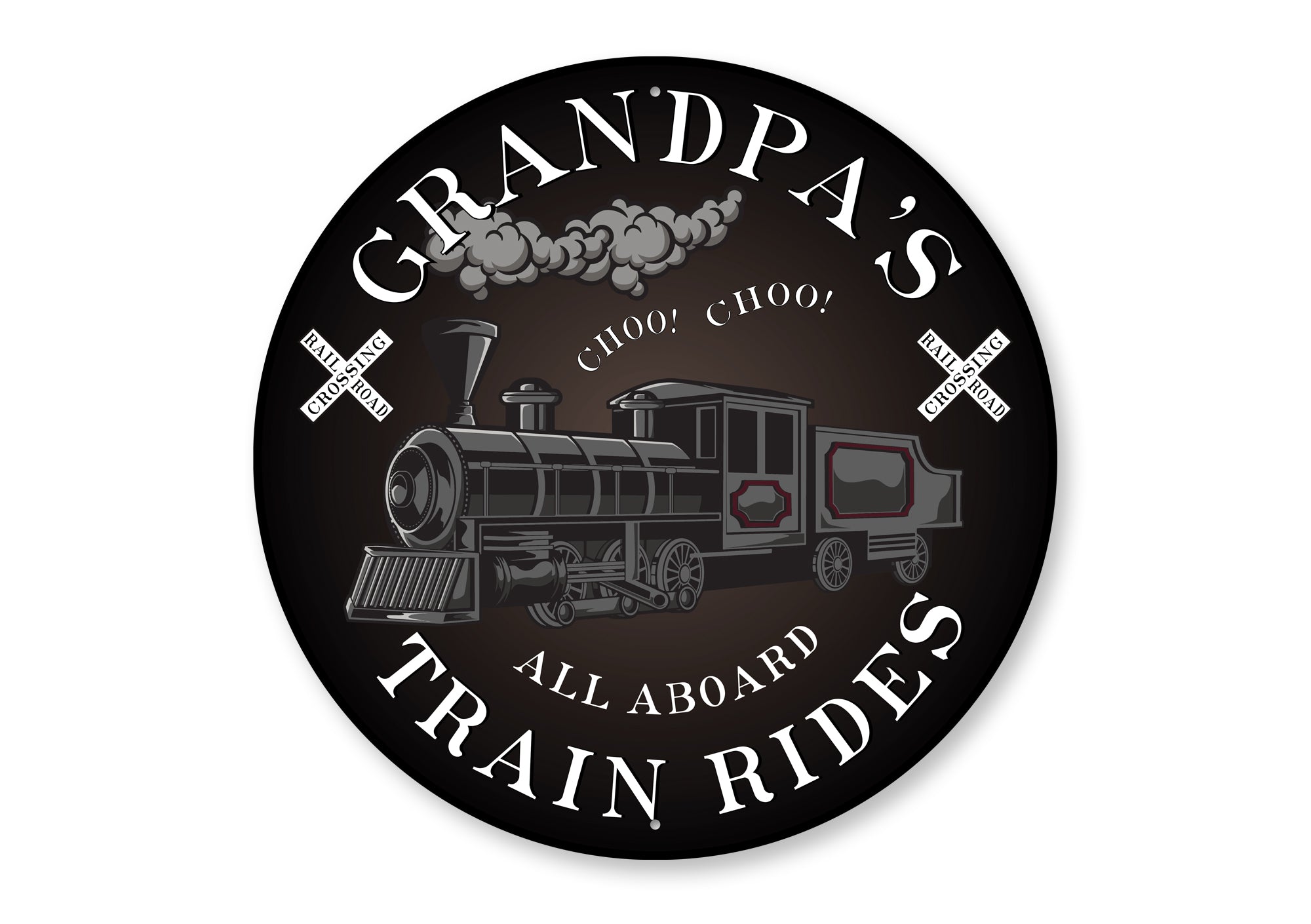 Grandpas Train Rides Sign