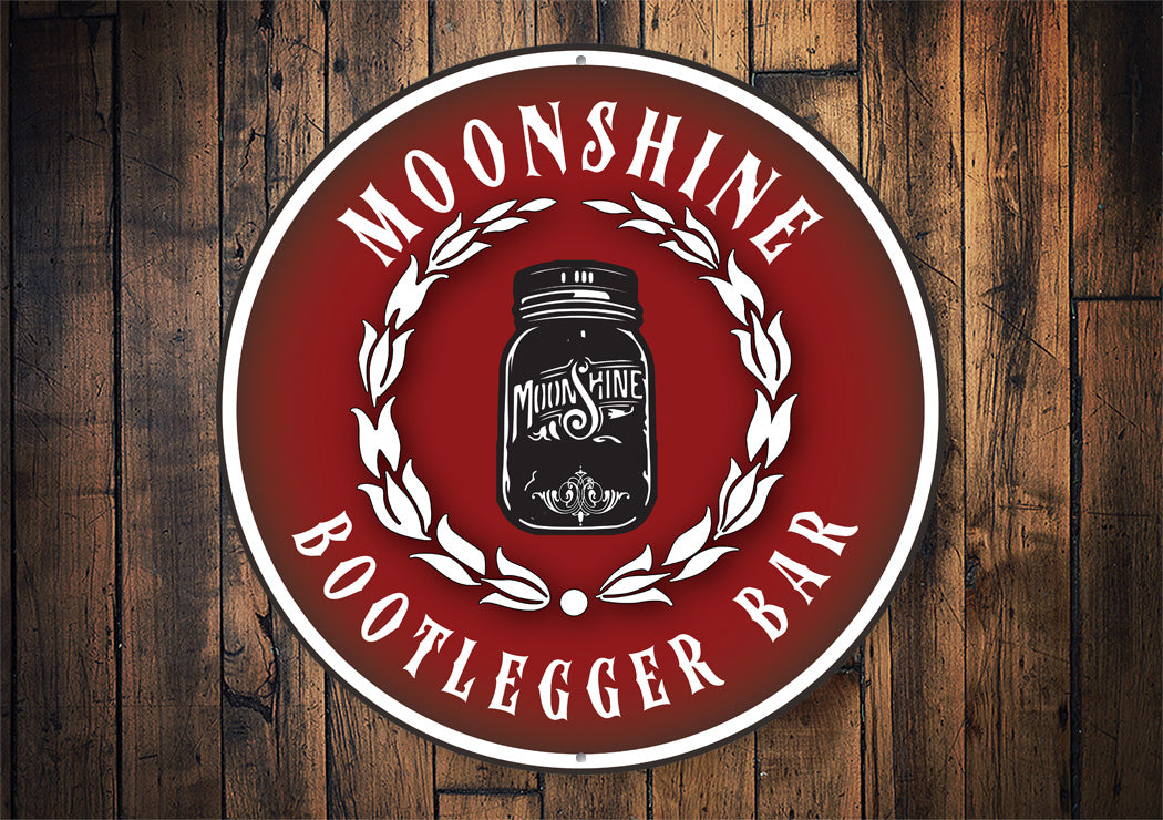 Moonshine Bootlegger Bar Sign