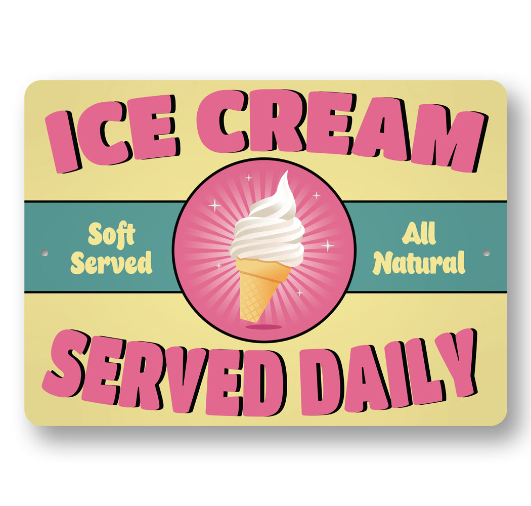 SignMission Waffle Bowls Concession Decal - Soft Serve Ice Cream