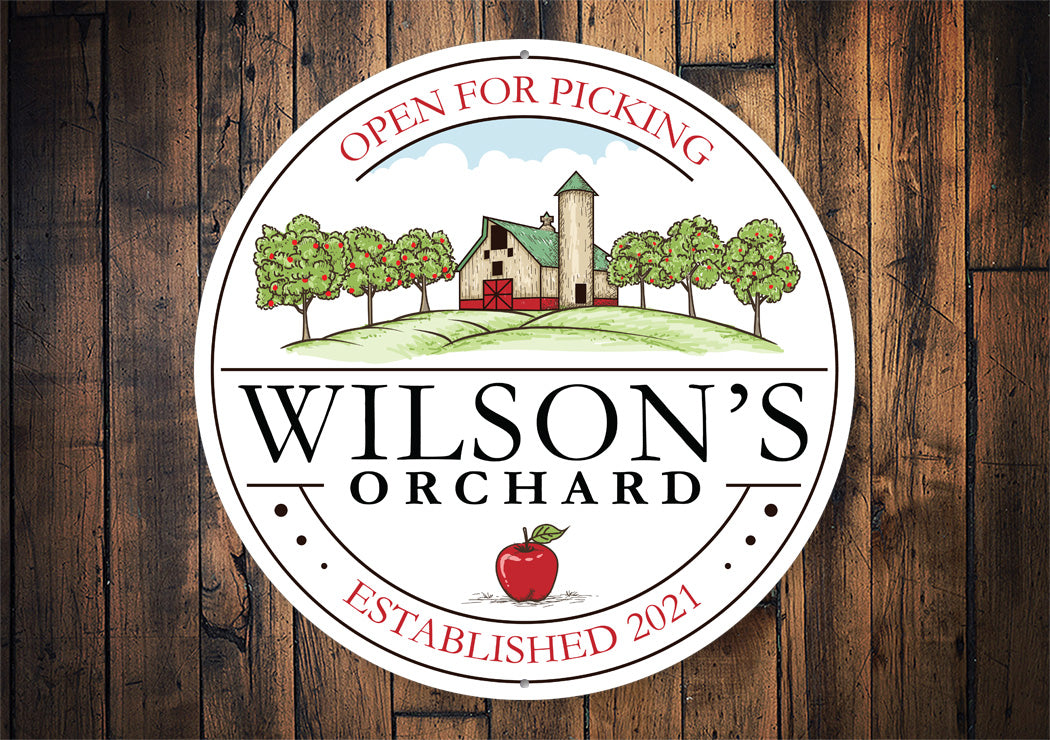 Personalized Family Orchard Sign