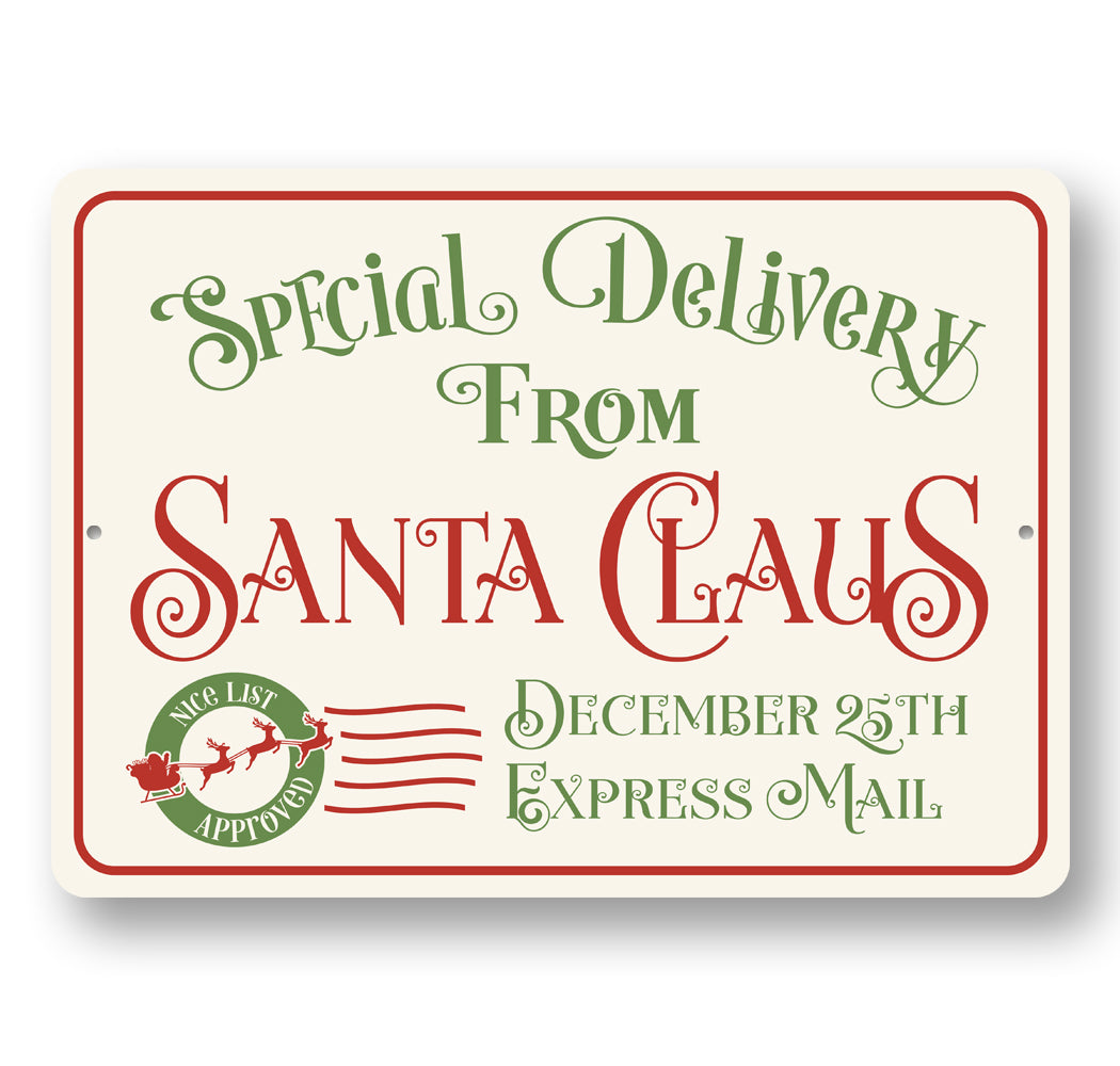 Santas Special Delivery Sign – Lizton Sign Shop