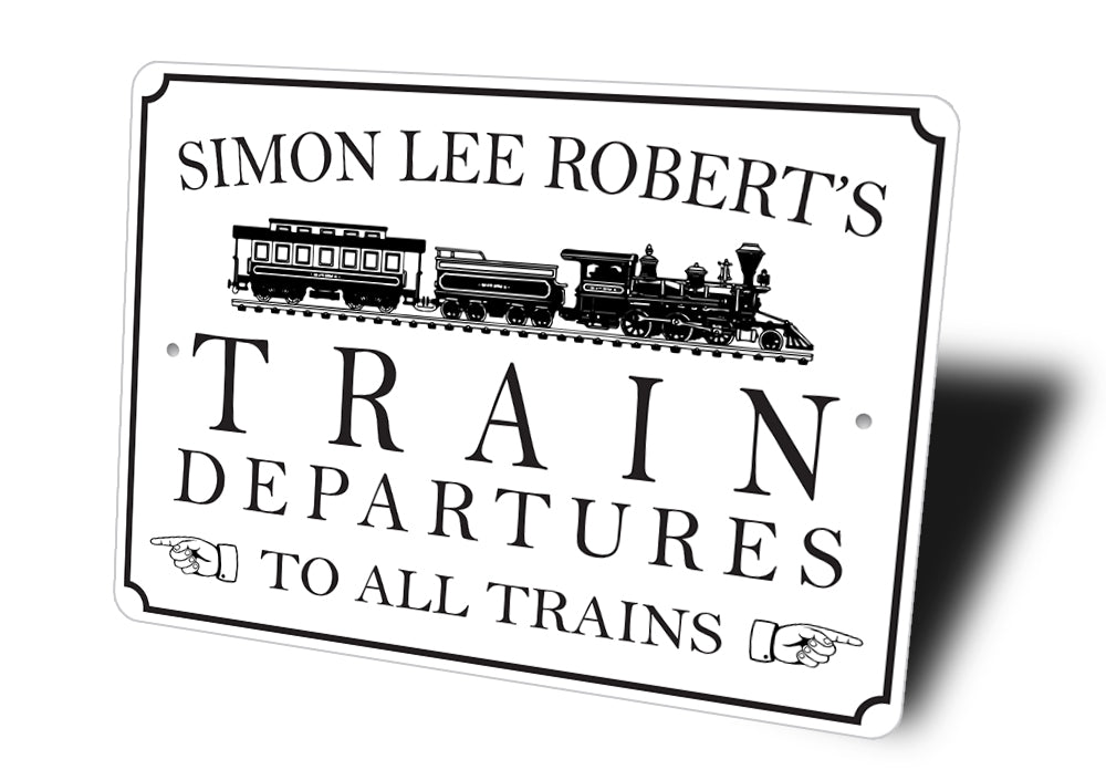 Custom Train Departure Sign