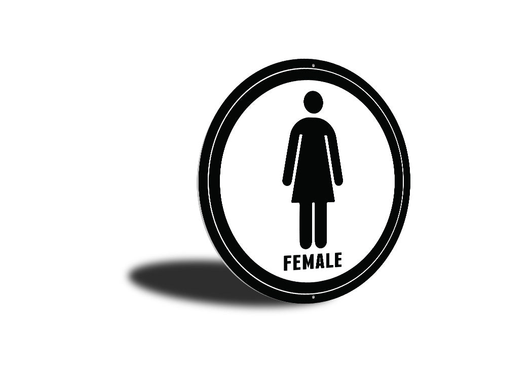 Female Bathroom Circle Sign