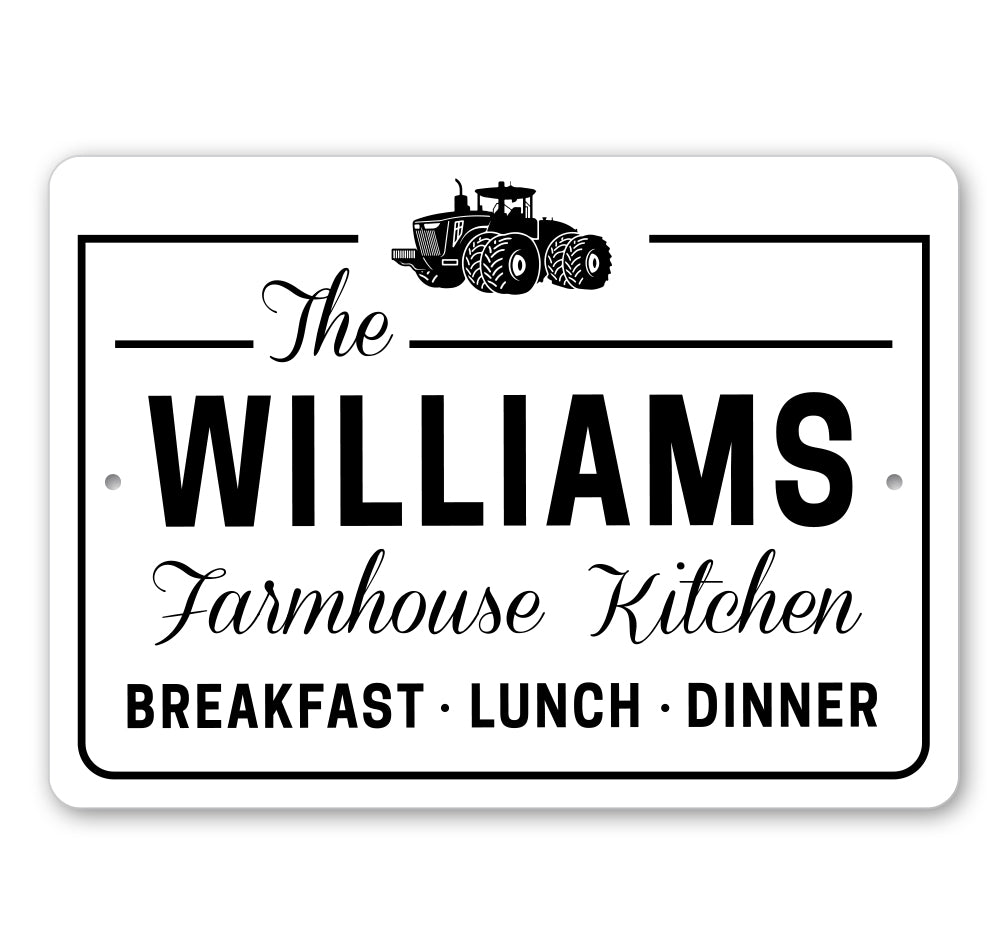 Custom Family Farmhouse Kitchen Sign