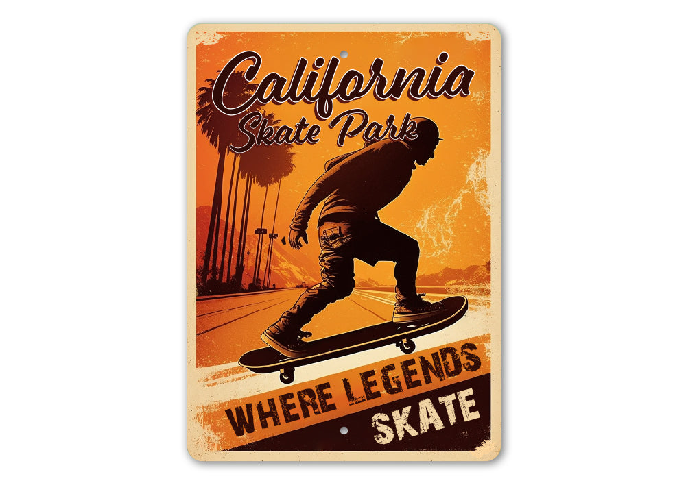 Aluminum Skate Board Signs California Park Where Legends Sign