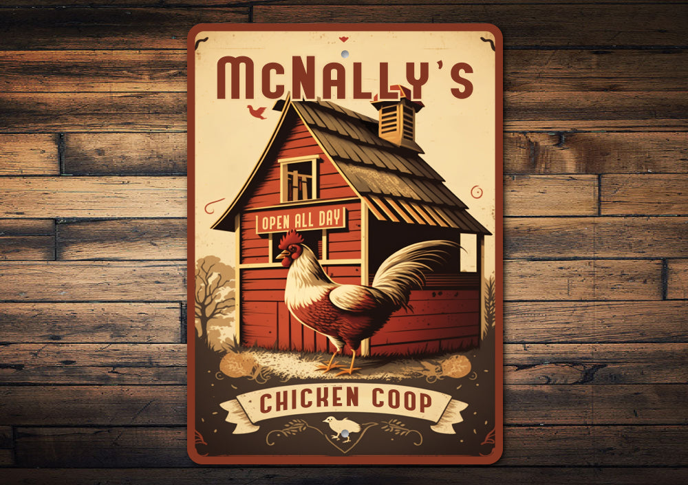 Custom Family Name Chicken Coop Sign