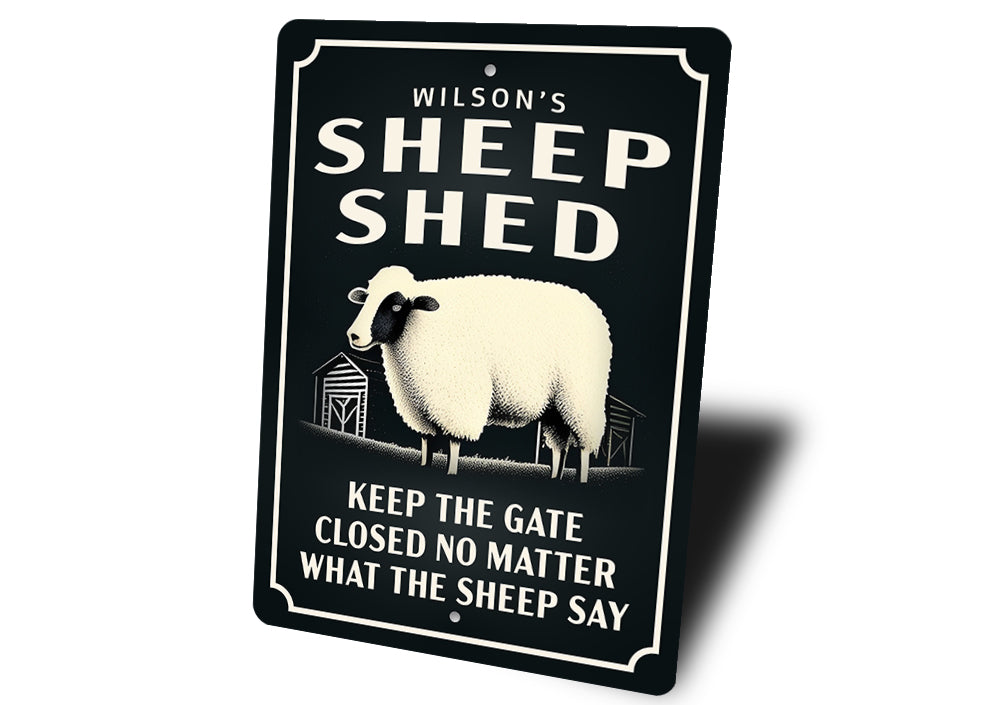 Personalized Family Name Sheep Shed Farm Sign