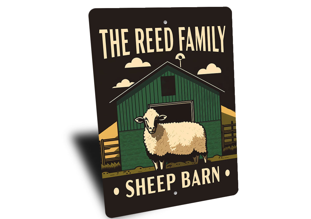 Personalized Family Name Sheep Barn Sign